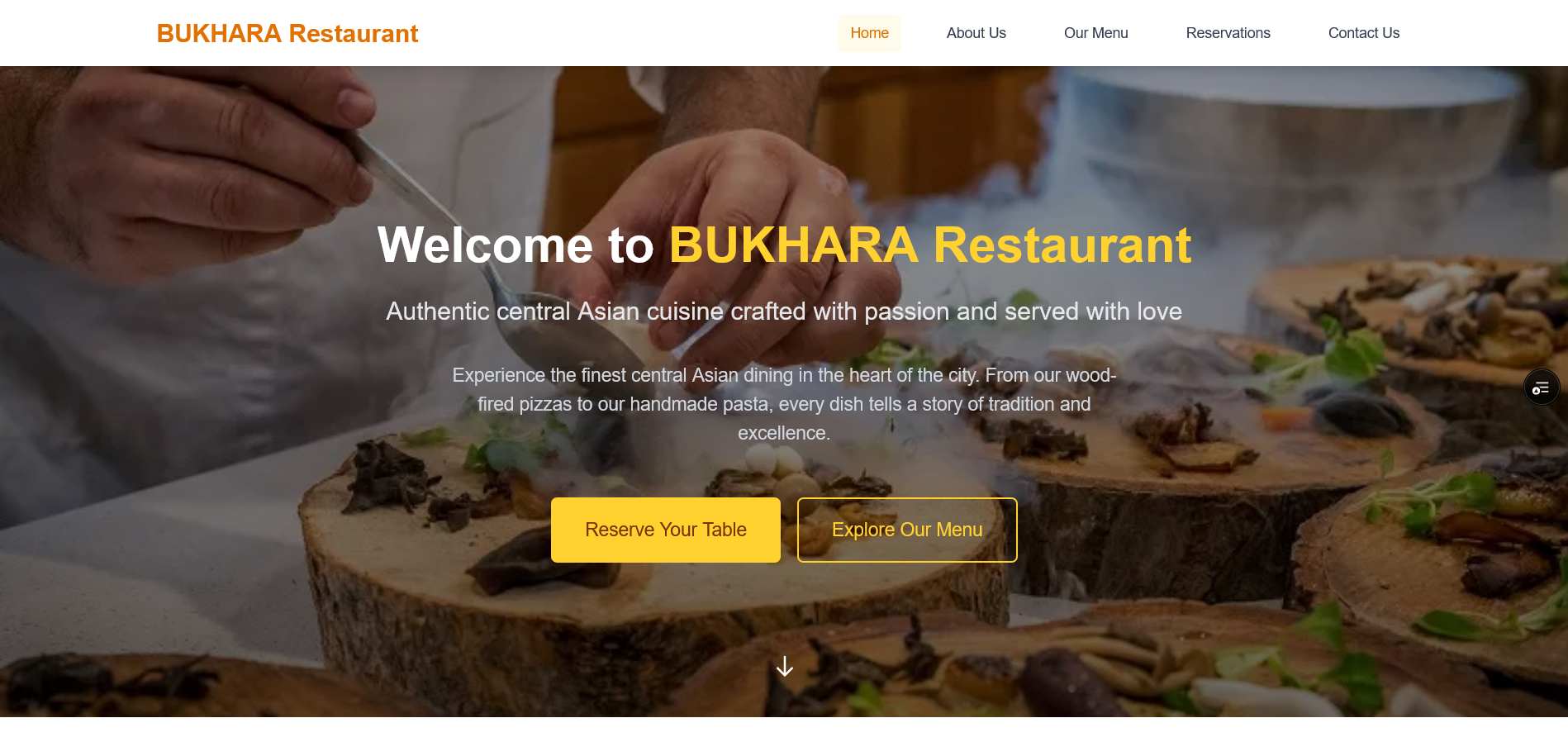Modern Restaurant Website